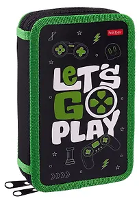 Пенал 2 отделения "Let's go play" 19*11 см