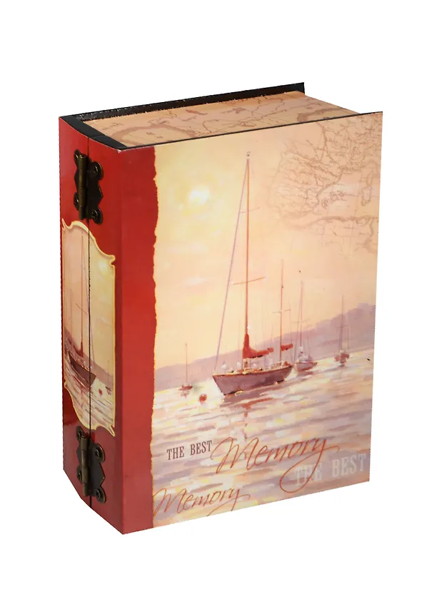 Шкатулка-книга с замком МДФ Яхта (19,5*14,7*6,3) (40156) 2500920 — 1