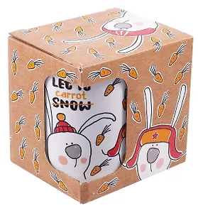 Кружка Символ года Зайцы Let it carrot (керамика) (330мл) (коробка) (K2022-67)