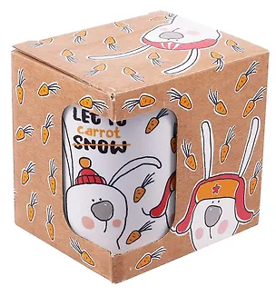 Кружка Символ года Зайцы Let it carrot (керамика) (330мл) (коробка) (K2022-67) 2936598
