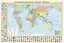 Политическая карта мира с флагами. Федеративное устройство России с флагами (в новых границах) А1 — 2992621 — 1