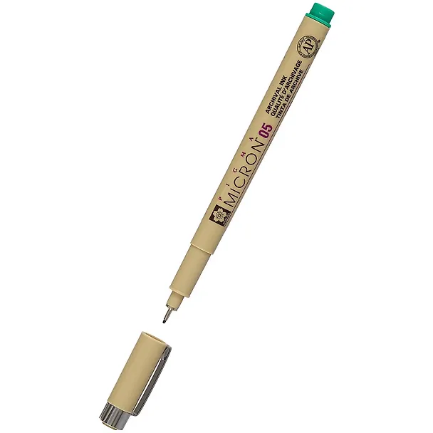 Капиллярная ручка «Pigma Micron», Sakura, 0.45 мм, зелёная 249879 — 2