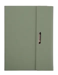 Книга для записей А5, 100 листов в клетку, на магните, зеленая, Schiller