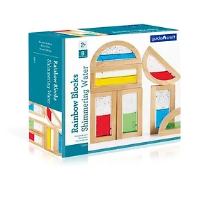 Сортер  Набор Guidecraft  Rainbow Blocks  - Shimmering Water Радужные блоки - мерцающая вода. 8 деталей, G3013