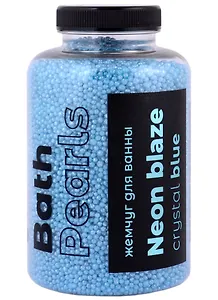 Жемчуг для ванны в баночке с шиммером Neon blaze Crystal blue (320 г)