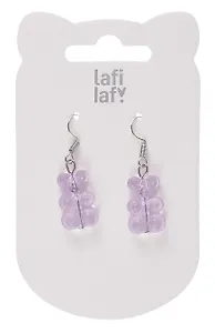 Сережки Мишки мармеладные фиолетовые (пластик) (12-48782-202405-AC15)