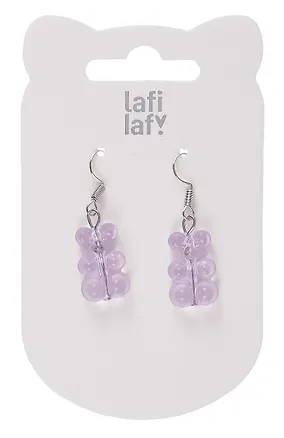 Сережки Мишки мармеладные фиолетовые (пластик) (12-48782-202405-AC15) 3048719