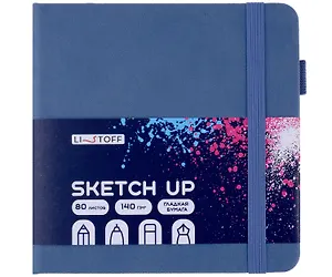 Скетчбук 140*140 80л "SKETCH UP. Северный" белый офсет 100г/м2, тв.подложка