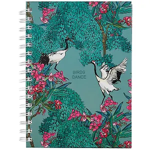 Скетчбук А5 80л "Танец журавлей" 100 г/м2, гребень, твердая обложка