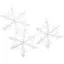 Набор пластиковых украшений Снежинки с люрексом, 3 шт, белый цвет, 20 см — 2552968 — 1
