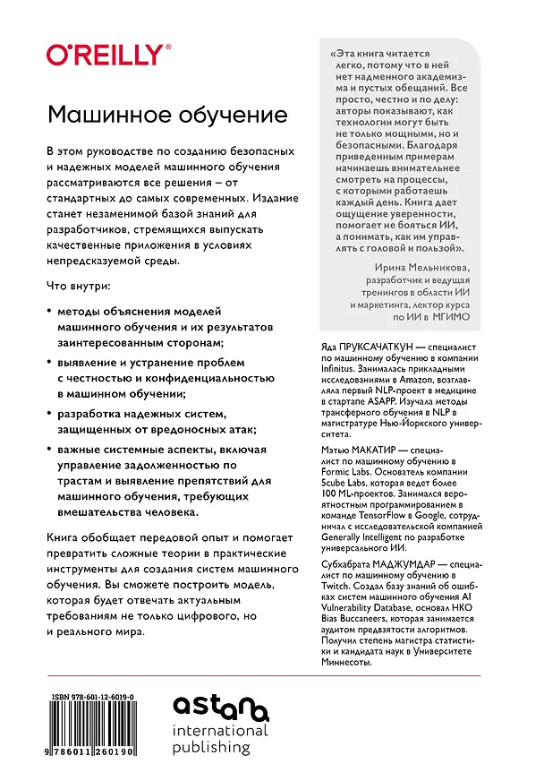 Книга Машинное обучение. Как построить надежные модели искусственного интеллекта (Яда Пруксачаткун, Мэтью Макатир, Субхабрата Маджумдар) — 2