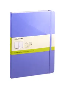 Книга для записей А5+ 96л нелин. "CLASSIC Xlarge" тв.обл., голубая гортензия , резинка, ляссе, Moleskine