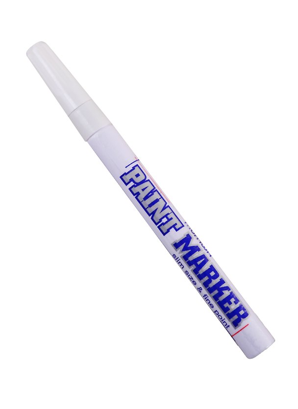 Маркер-краска «White Slim» белый 2 мм, для керамики, камня, металла, MunHwa 254320 — 1