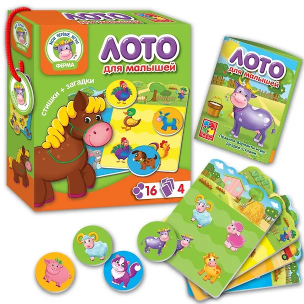 Настольная игра «Ферма Лото», Vladi Toys 2546962 — 2