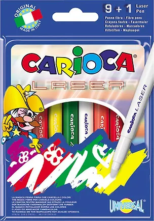 Фломастеры 10цв "CARIOCA  MAGIC" к/к, подвес, Universal 208223