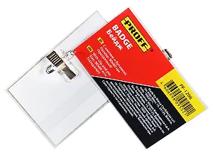 Бейдж Proff, клип+булавка