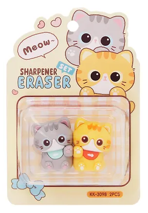 Набор канцелярский (ластик, точилка), «Energetic cats», в ассортименте 3152628
