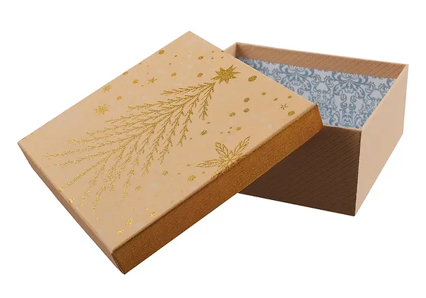 Коробка подарочная "Craft snowflaces" 18*18*7,5см, Новый год, картон 2982025 — 4