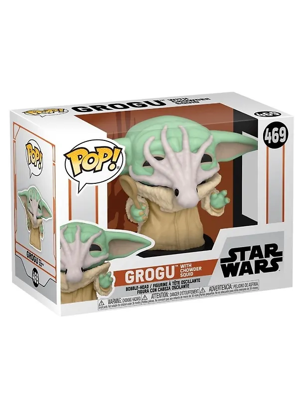 Фигурка Funko POP! Bobble Star Wars Mandalorian Grogu with Chowder Squid 2946684 — 2