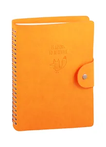 Ежедневник недат. А5 96л Foxy оранжевый, иск.кожа, интегр.перепелет, блинт.тиснение, ляссе