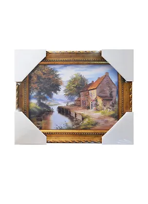 Картина Дом у реки (sj 90) (13х18) 2435655