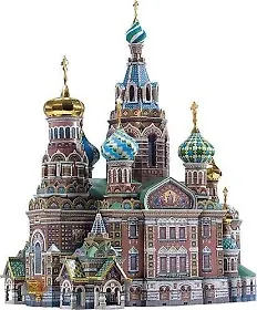 Модель, сборная, Умная бумага, Спас-на-Крови, картон, 1:200