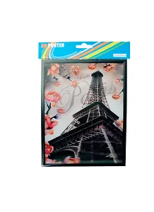 3D Постер Эйфелева башня и цветы (1824EU3DB07) (18х24)