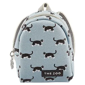 Сумочка-рюкзачок на молнии Черно-белый кот (11 см) (ПВХ бокс) (12-12026-GF-8130)