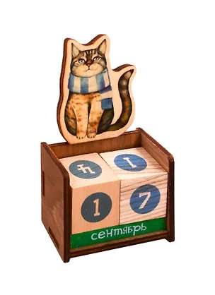 Календарь вечный Котик с шарфом (6,3х11,5х3,5) (ВК2020-19) 2787973