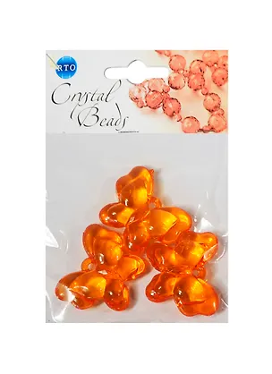 Бусины Кристальная игра Бабочки оранжевые (CRP156) (3шт) (упаковка) 2409932