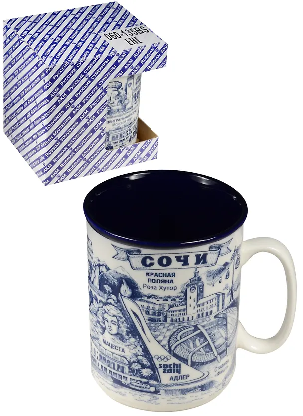 Кружка Сочи (фарфор кобальт) (060-135BS) 2568727 — 1