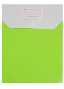 Папка-конверт А4 на кнопке вертикальная, 2отд., ассорти