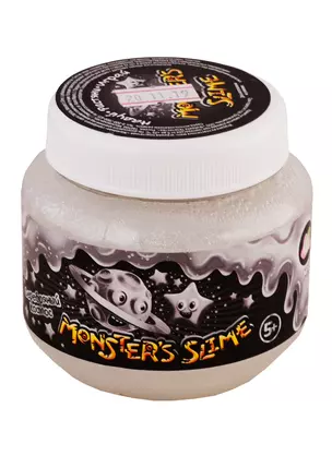 Слайм Monsters Slime, Классический большой, 250 мл, SCB 006, серебряный космос — 2770536 — 1