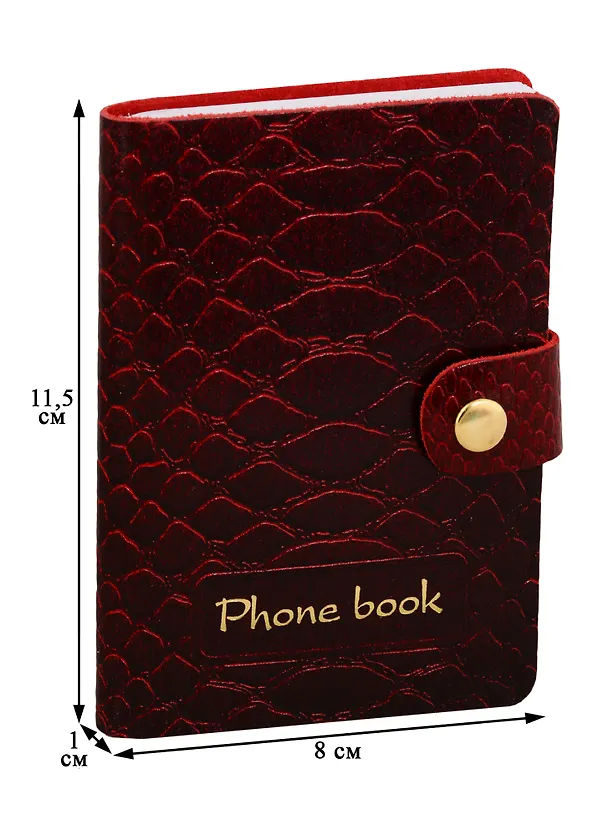 Алфавитная книга на кнопке Lezar А7+, 64 листа, вишня 253989 — 3