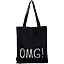 Сумка-шоппер OMG! черная, текстиль 40см.*32см. — 2835672 — 1