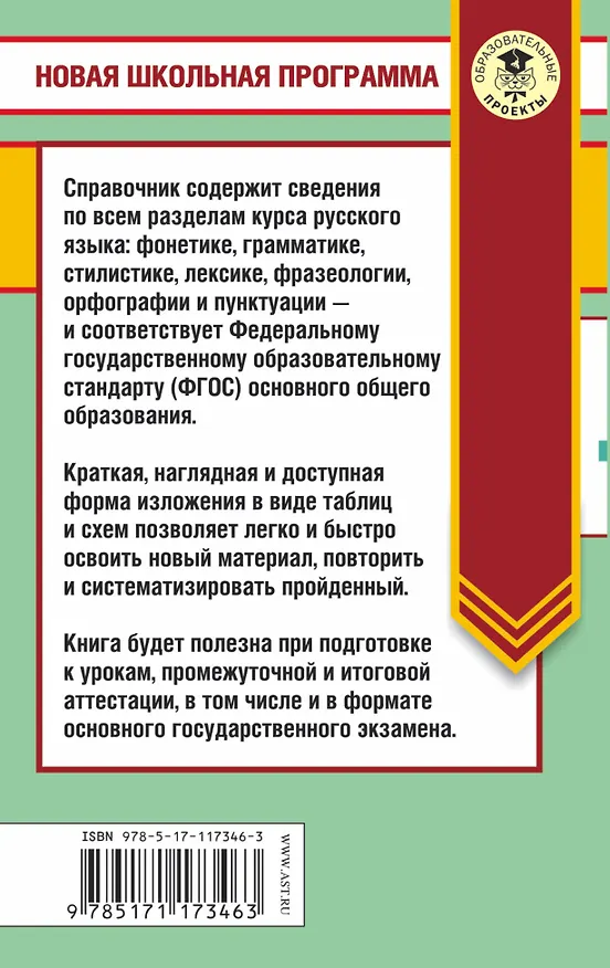Книга ОГЭ. Русский язык в таблицах и схемах. 5-9 классы (Ирина Текучёва) — 2