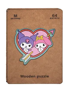 Пазл  фигурный 64 дет. Sanrio Best friends (8+) (дерев. коробка)