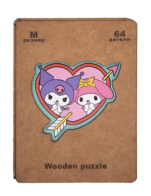 Пазл  фигурный 64 дет. Sanrio Best friends (8+) (дерев. коробка) 3114123