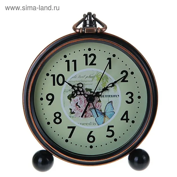 Будильник Бабочки и розы (16х13,5) (1136747) 2525286 — 1