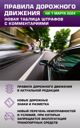 Правила дорожного движения. Новая таблица штрафов с комментариями на 1 марта 2024 года — 3019302 — 1