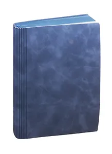 Ежедневник недат. А5 160л Нубук голубой, кожзам, мягкий переплет, тонир.блок, ляссе