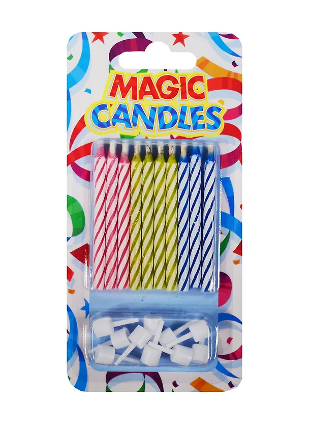 Набор негаснущих свечей для торта Magic (10шт) (6см) 2480063 — 1