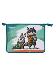 Папка для тетрадей А4 "ВЕСЕЛЫЕ ЗВЕРЯТА" 325*230*55, пластик, молния сверху