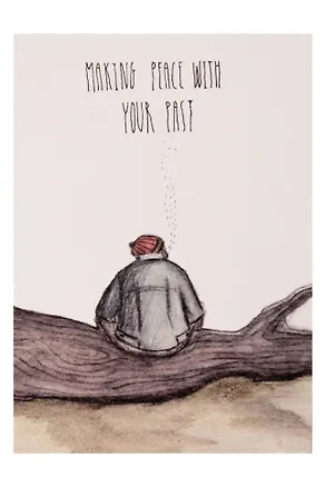 Открытка одинарная "making peace with your past" 3104324
