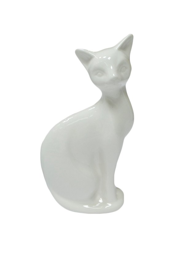 Фигурка Кошка белая (13см) (керамика) (390-456) 2440459 — 1
