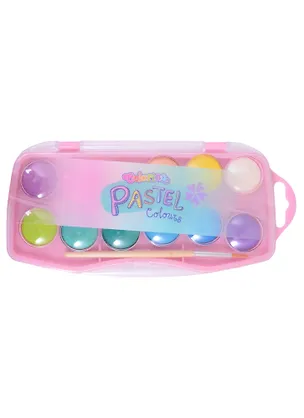Краски акварельные 12цв "Pastel Colours", пл/уп., с/к., Colorino 259106