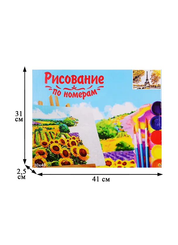 Набор для раскрашивания по номерам ТМ Рыжий Кот Холст Осенний Париж 30х40см Х-9122 2798293 — 2