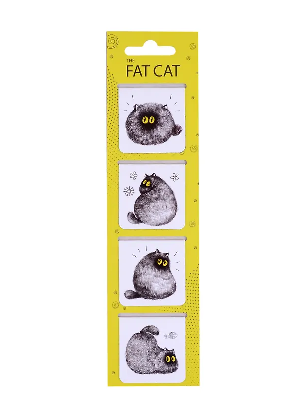 Магнитные закладки «Fat cat», 4 штуки 2663140 — 1