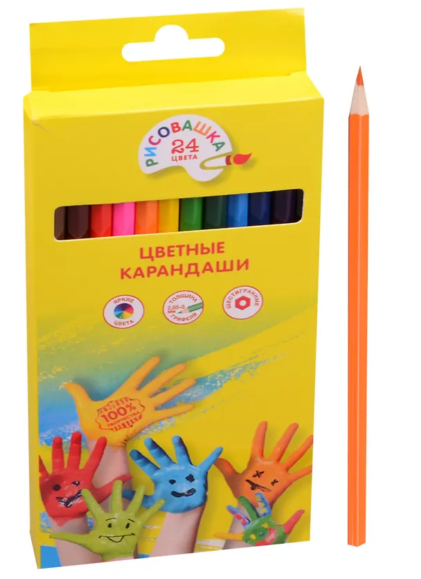 Карандаши цветные Рисовашка, 24 цвета 238769 — 3