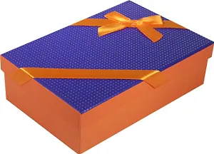 Коробка подарочная "Неон" фиолетовая 20*13*6см